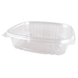 Genpak AD08 8 oz. Clear Hinged Deli Container - 200/Case