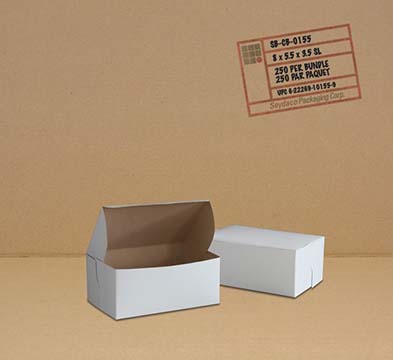 Quality Carton & Converting 6803 CPC 8 x 8 x 4 in. Claycoat Bakery Box -  Case of 250, 250 - Kroger